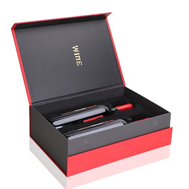 BS21132#Elegant Wine Boxes Customized Matte Black Magnetic Gift Boxes