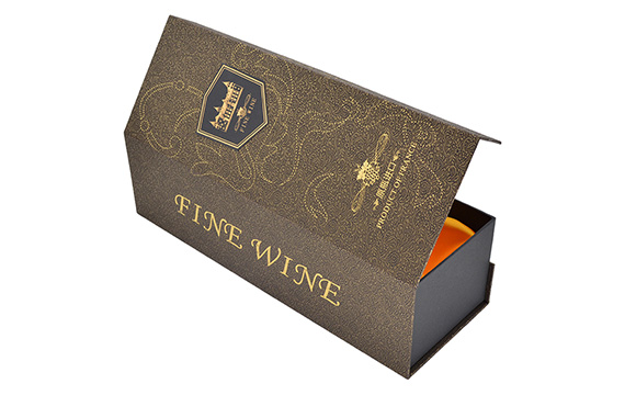 Luxury Customised Hot Stamped Logo Wine Shipping Packaging Gift Boxes