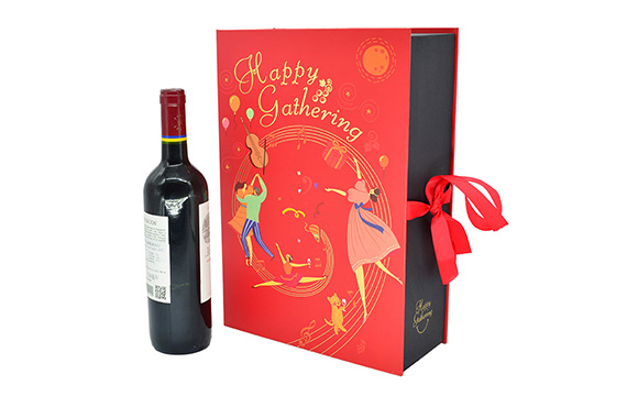 UV custom printing cardboard wine champagne packaging gift box