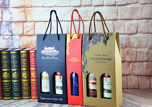 Customised Kraft Paper Wine Packaging Boxes