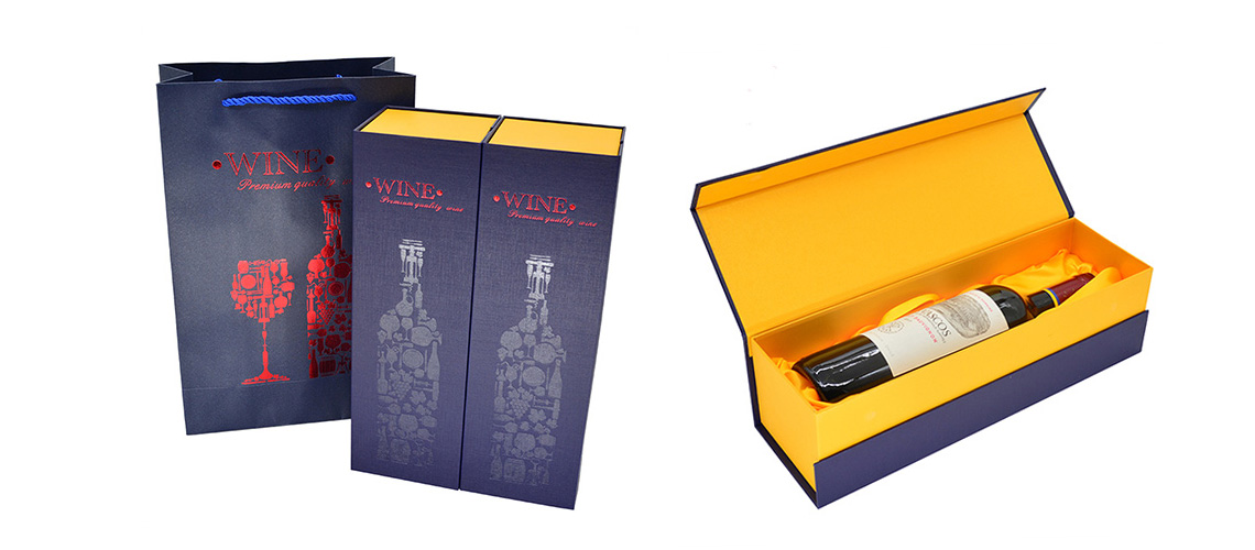 Customised wine boxes with foil stamped logos