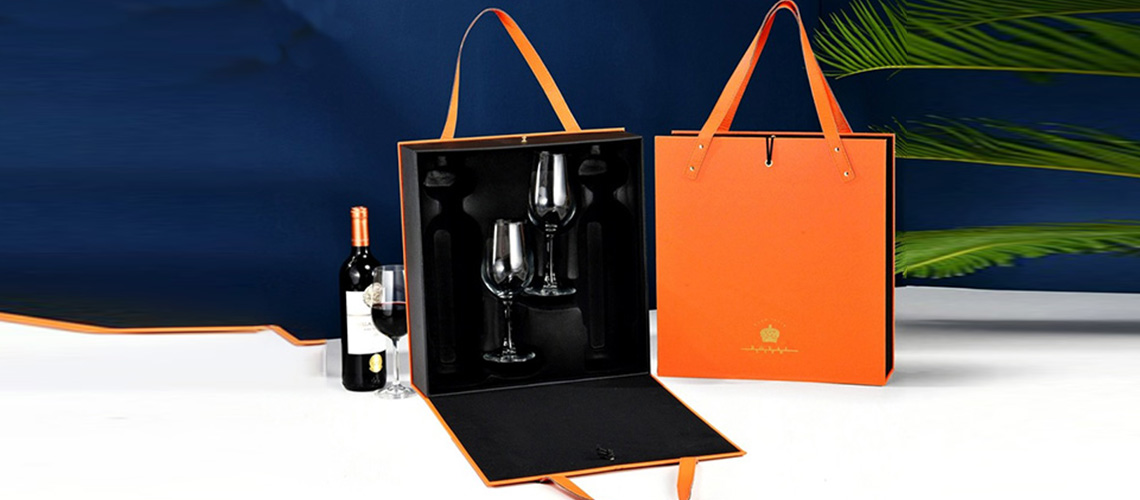 Luxury custom rigid cardboard wine box wholesale