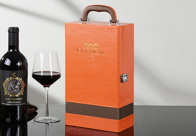 PU leather luxury wine box customisation