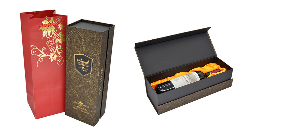 Wholesale Customised Single Magnetic Cardboard Wine Boxes